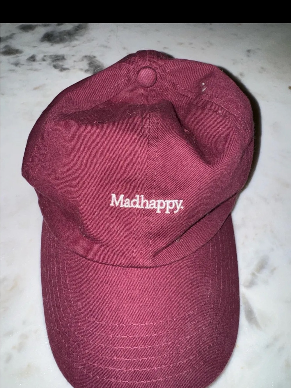 Madhappy Wine-Colored Embroidered Cap